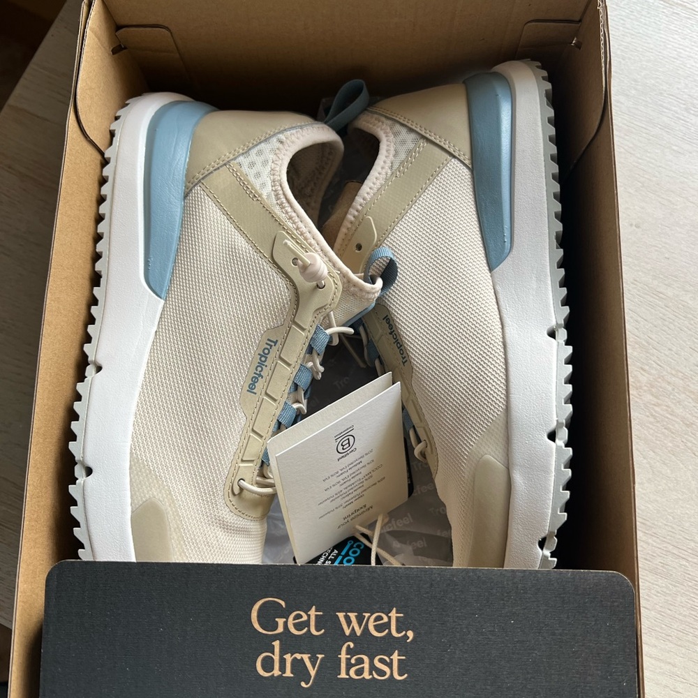 Tropicfeel Cream and Blue Sneakers